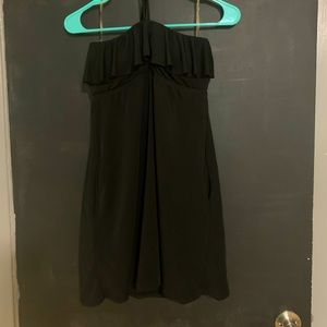 Little black dress. Pockets. String neck